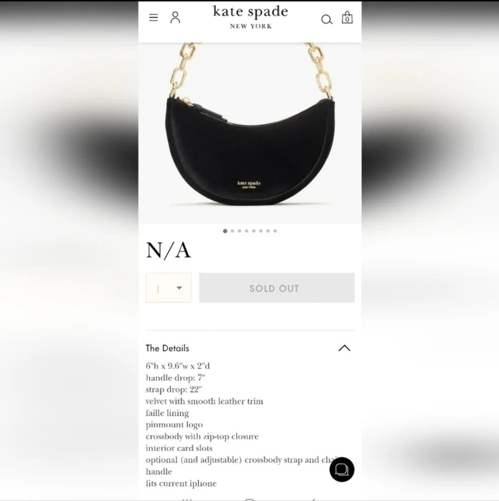 TRADED Kate Spade limited edition Velour Smile 😃 bag - Picture 5 of 9